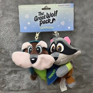 The‎ Great Wolf Pack Magnetic Friendship Keyclips Raccoon Squirrel Best Friends